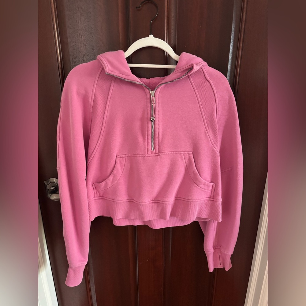 Lululemon Athletica Pink Cropped Hoodie Sweatshirt Size XS/S